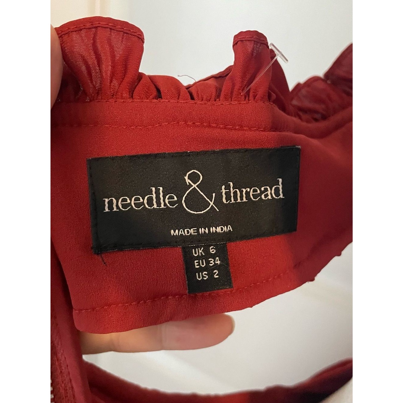 Needle And Thread Pandora Red Halter Cut Out Maxi Gown Dress Sz Xxs — image 8 of 8
